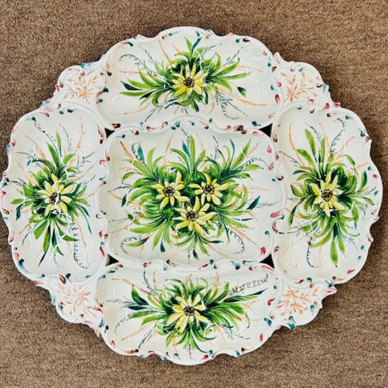 Floral 5 Section Platter