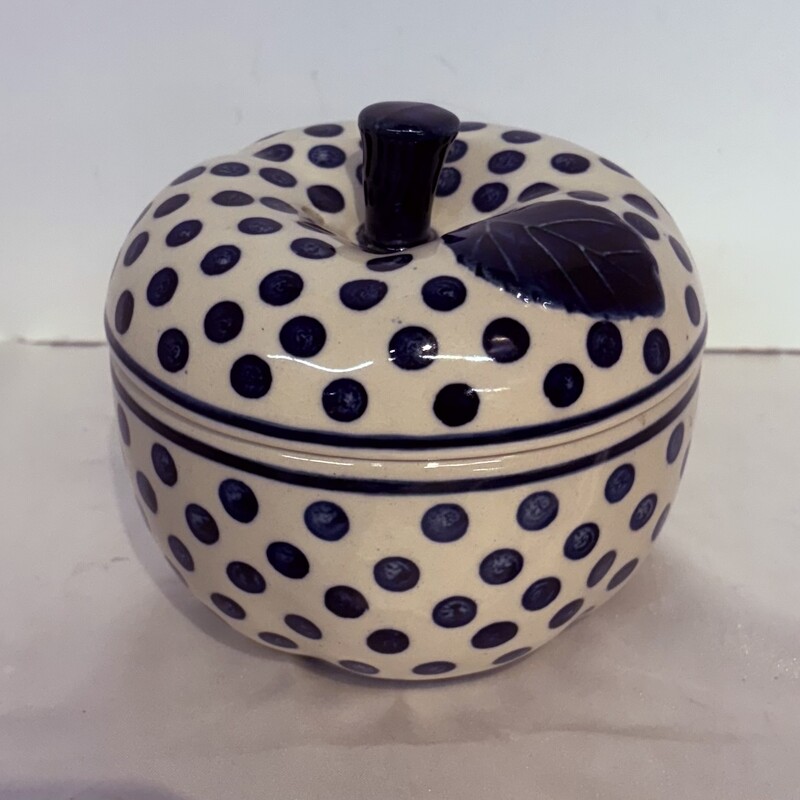 Polish Pottery Dotted Apple Jar
Cream Blue Size: 5 x 5H