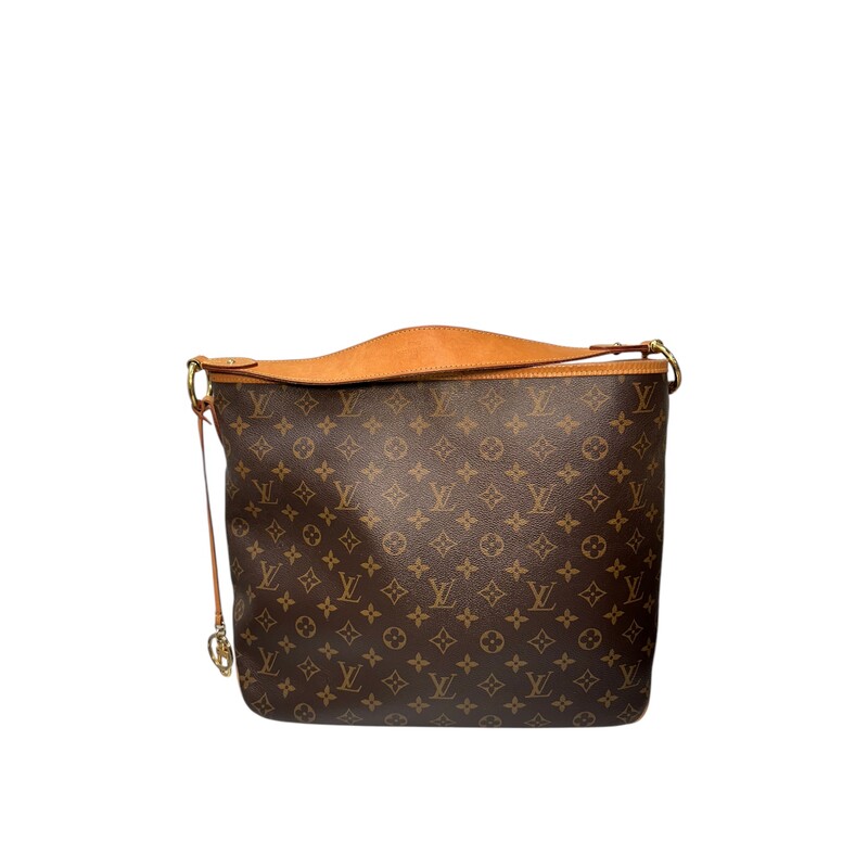 Louis Vuitton Delightful Monogram Hobo Bag

Date Code: SD3145

Dimensions: 15.75 L x 12.5 H inches

In good condition. A small hole in the canvas and some wear inside the interior.

Comes with original box. No dust bag.