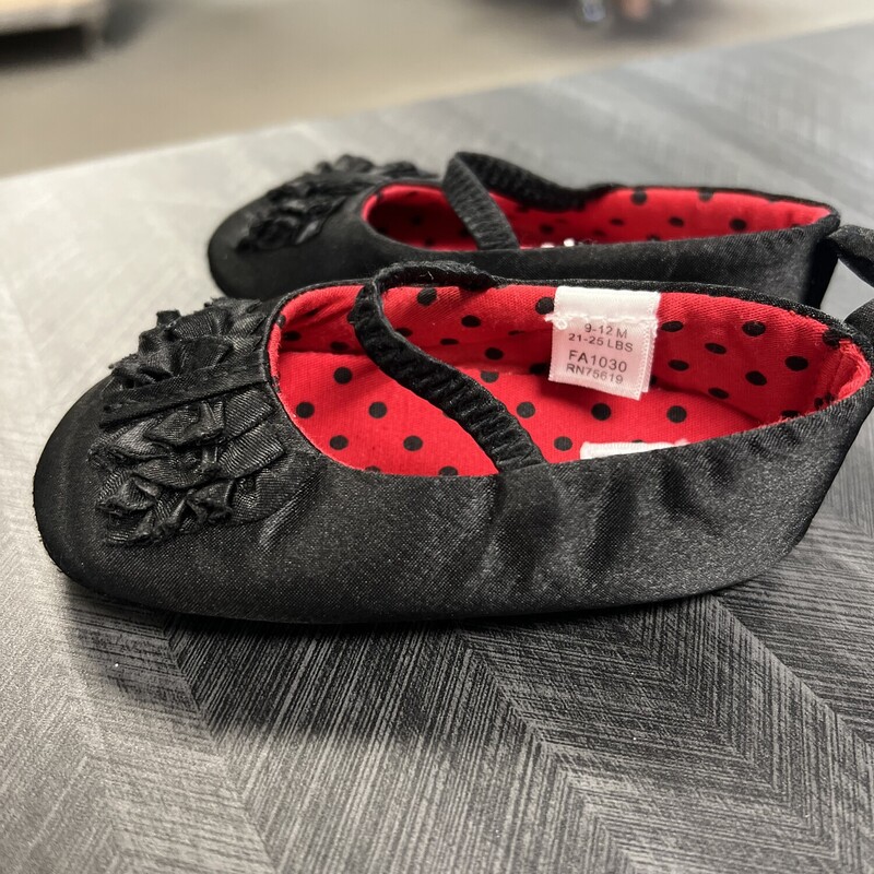 Black Shoes, Size: 9-12m