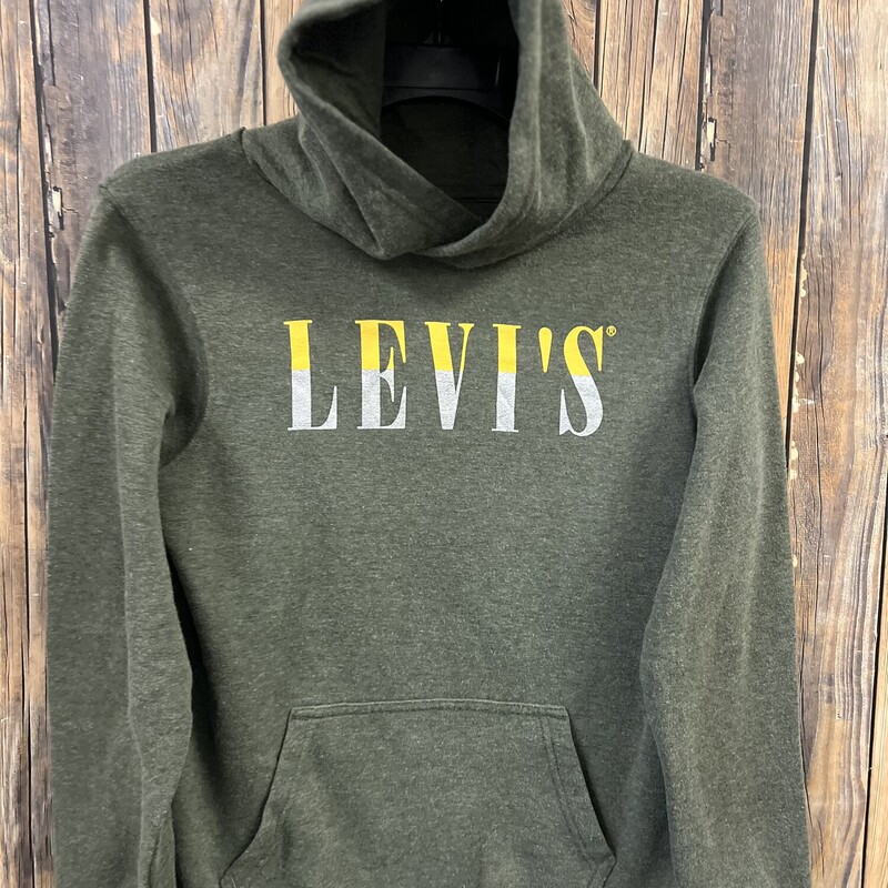 Olivce Green Levis Hoodie, Size: L 12/13y