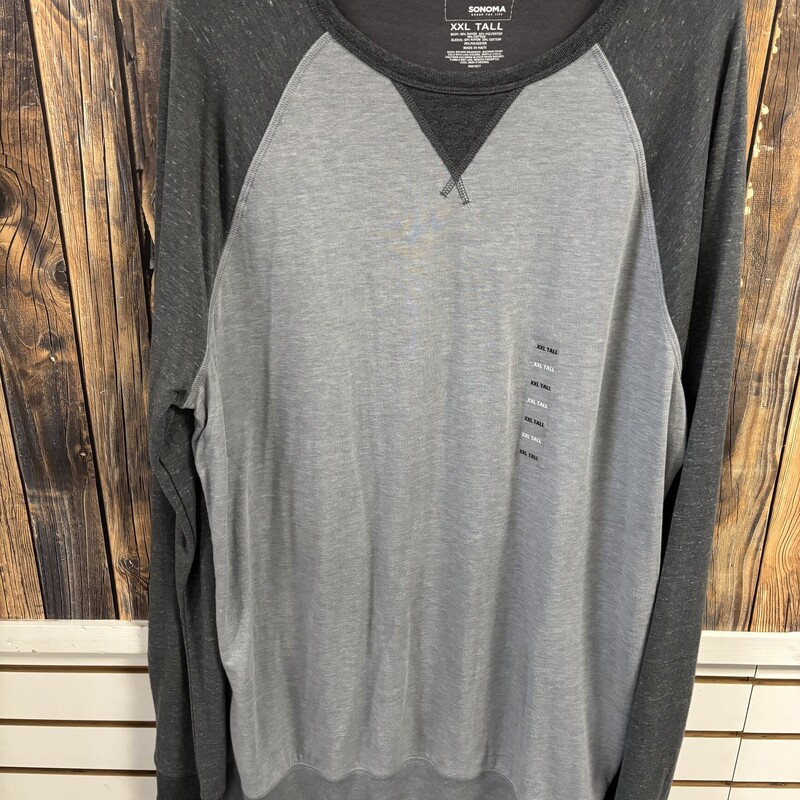 NWT 2tone Gray Shirt, Size: XXL Tall