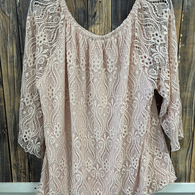 Pink Lacey Shirt, Size: XL