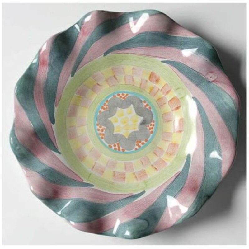 Mackenzie Childs Cayuga Salad Plate
Green Purple Yellow Red Size: 9diameter