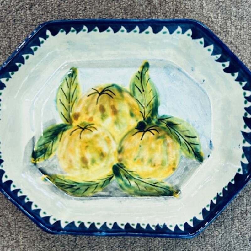 Mexican Fruit Bowl
Blue Yellow
Size: 9.75 x 2.75H