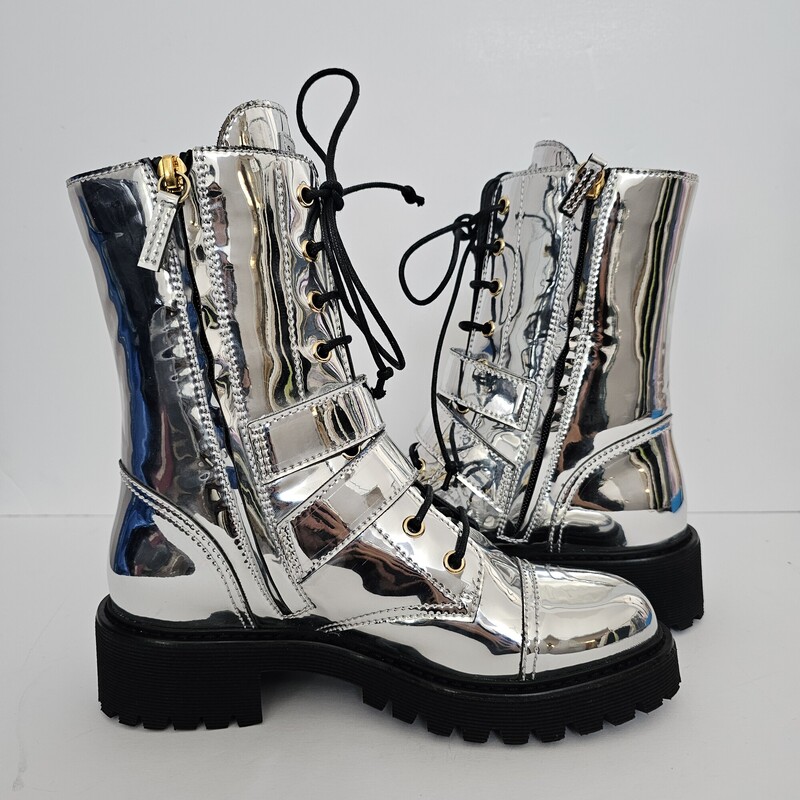 Giuseppe Zanotti, Silver, Size: 36/6