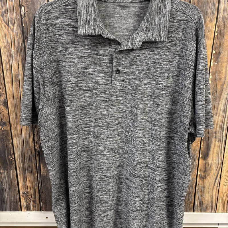 Gray Performance Polo, Size: XL