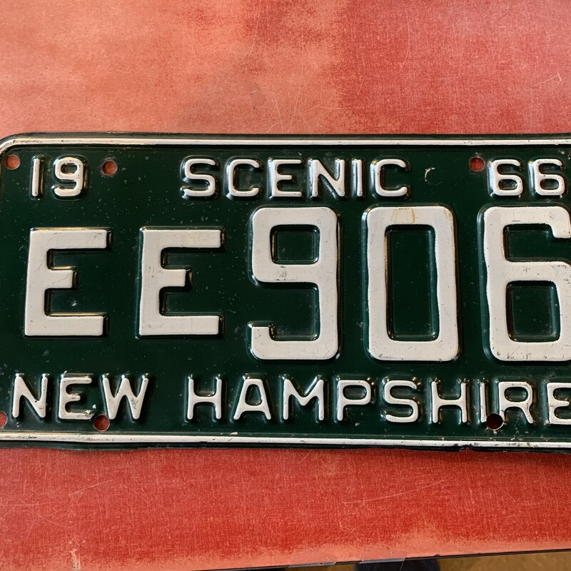 1966 NH Scenic Lic Plt