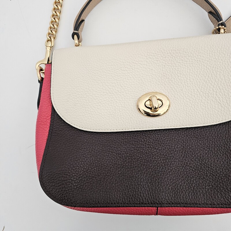 Coach Colorblock, BurgPkCr, Size: Crossbody