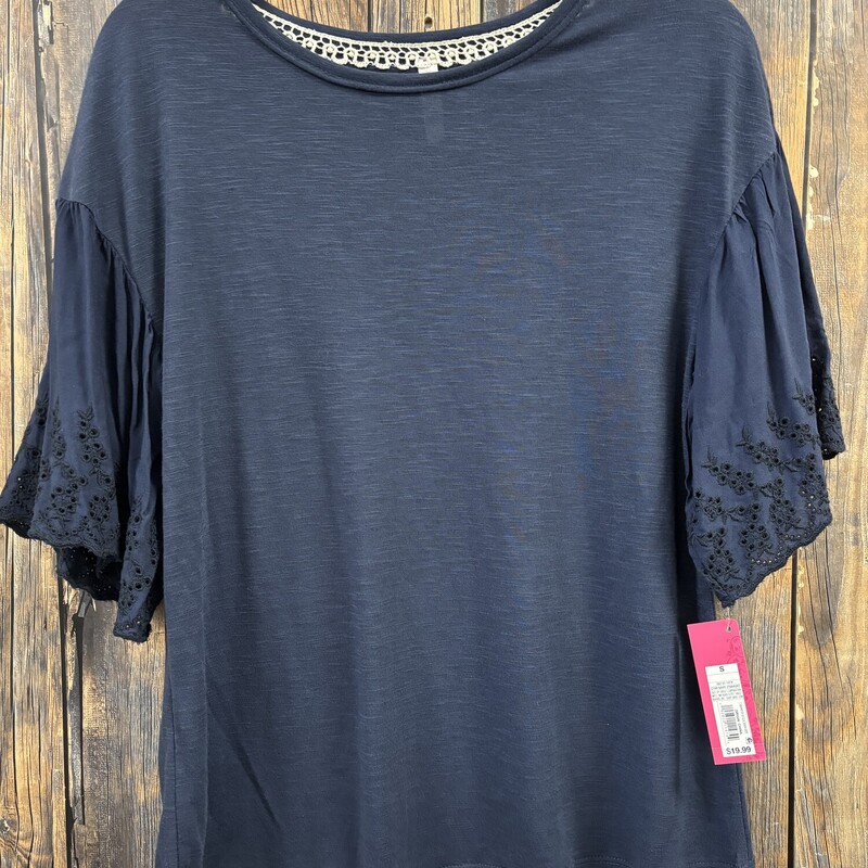 NWT Blue Flowy Sleeve Shi, Size: S