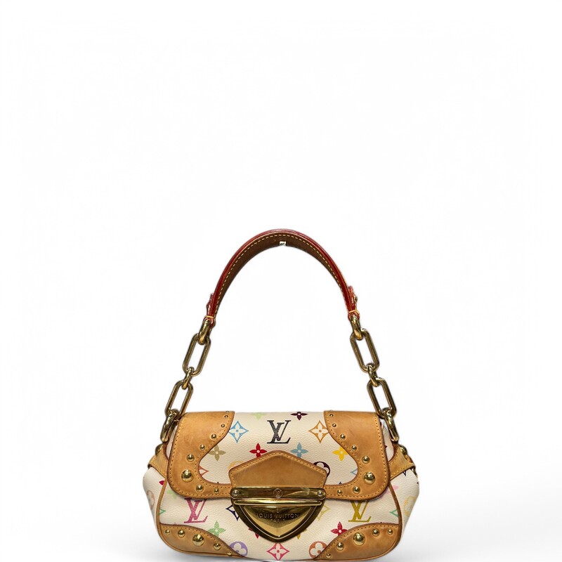 Louis Vuitton Multicolore Monogram Marilyn Vintage

Date Code: MI 0081

Dimensions: 9.25 L x 5.5 H inches

In good condition. Some scuffs and marks on  the leather. Some hardware scratches.

Does not come with original dust bag or box.