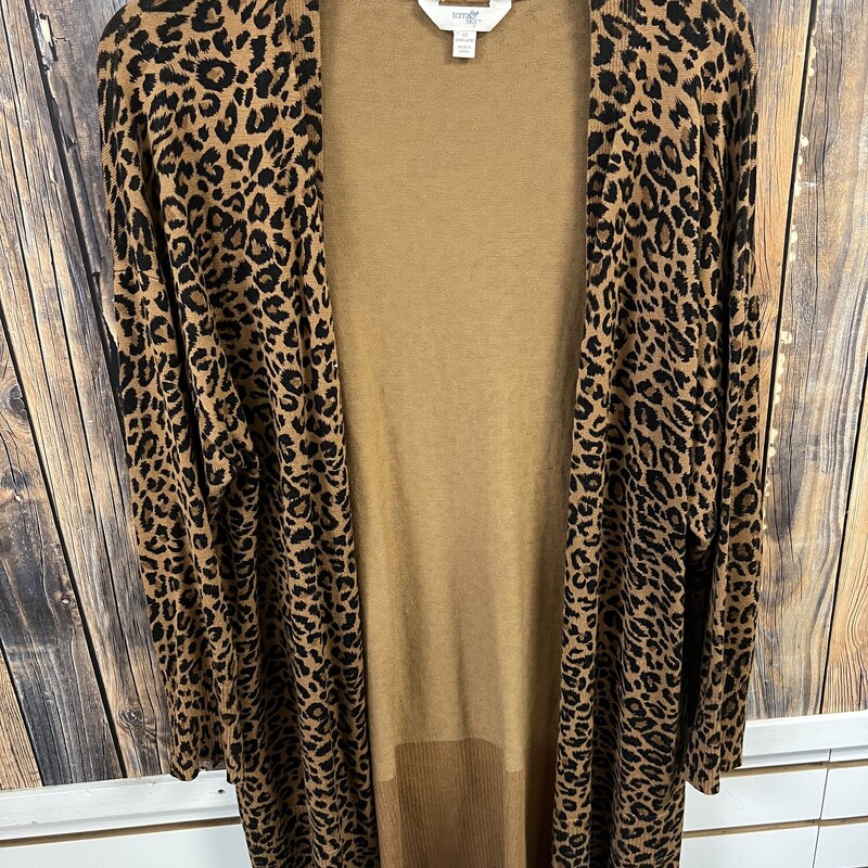 Animal Print Over Sweater, Size: XL