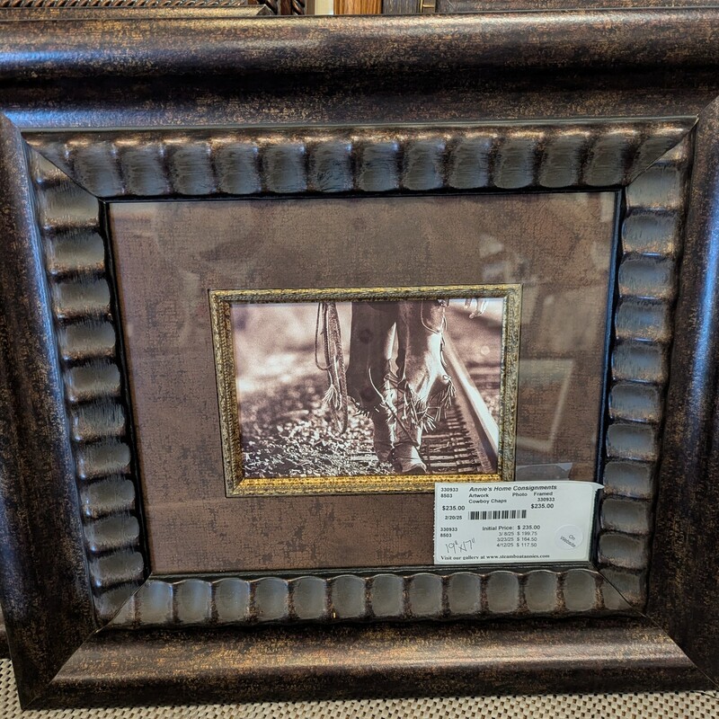 Cowboy Chaps, Photo, Framed 19w x 17h