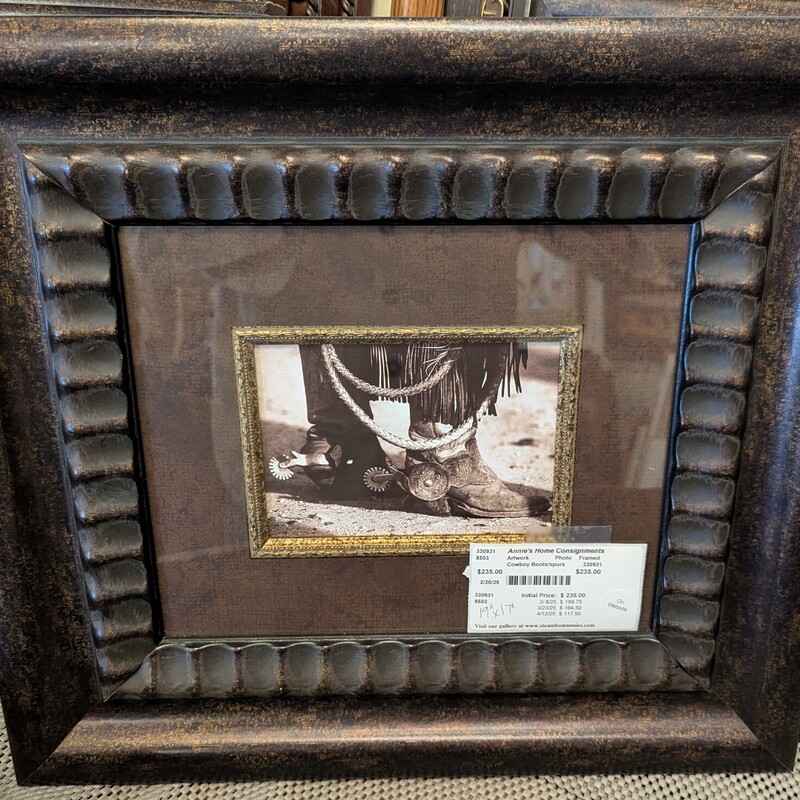 Cowboy Boots/spurs, Photo, Framed 19w x 17h