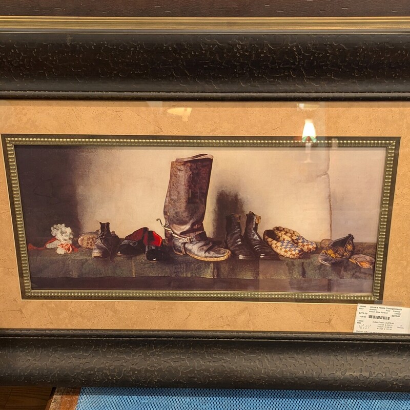 Assort Shoe Portrait, Print, Framed 41w x 27h