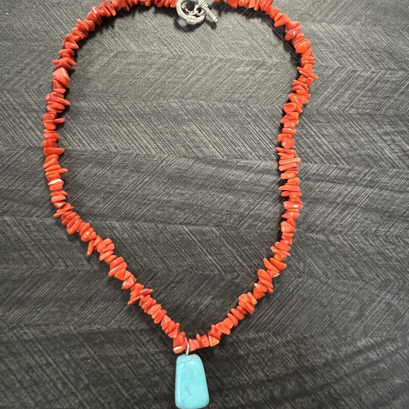 Orange/turquoise Necklace