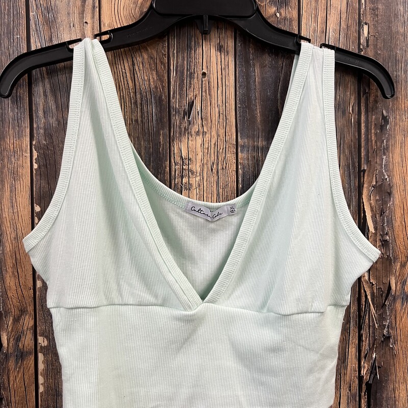 Green Crop Tank Top, Size: XL