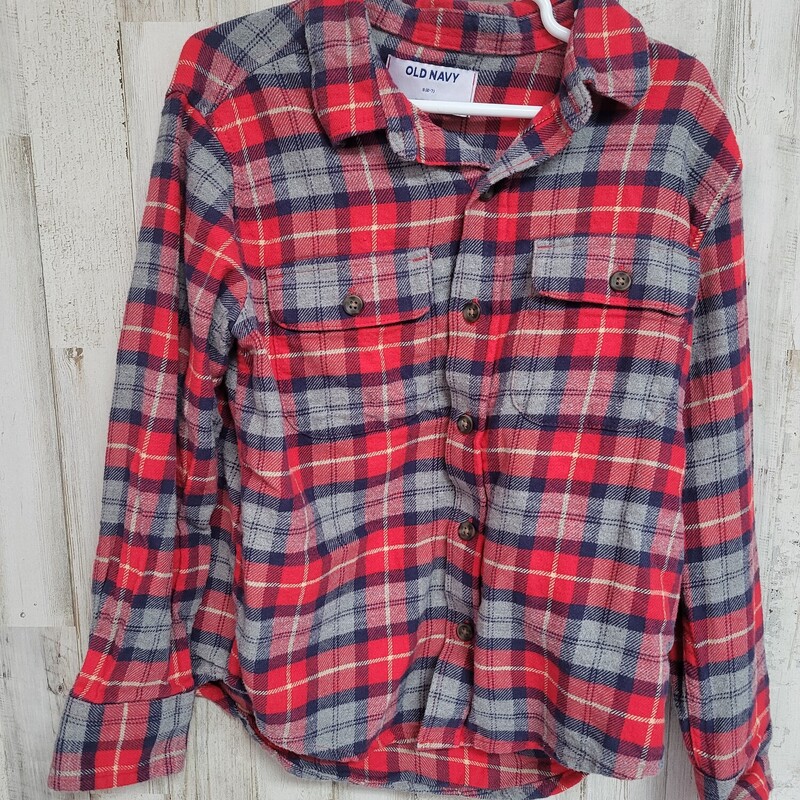 6/7 Red Flannel Button Up