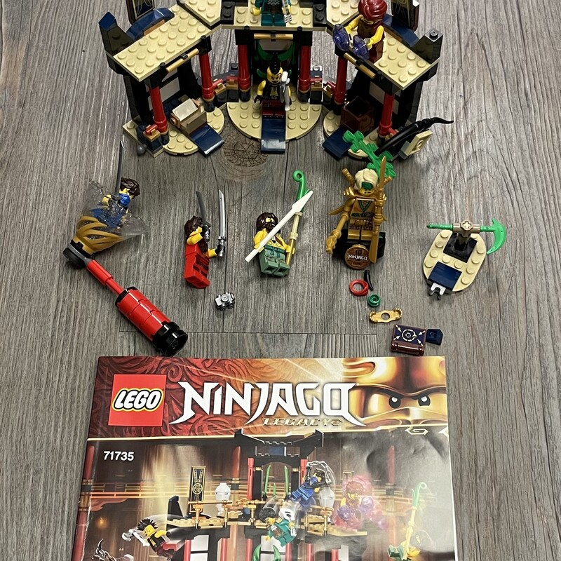 Lego Ninjago 71735 Lego Ninjago Legacy Tournament
Of Elements,
Multi, Size: Pre-owned
AS IS
 Includes Manual