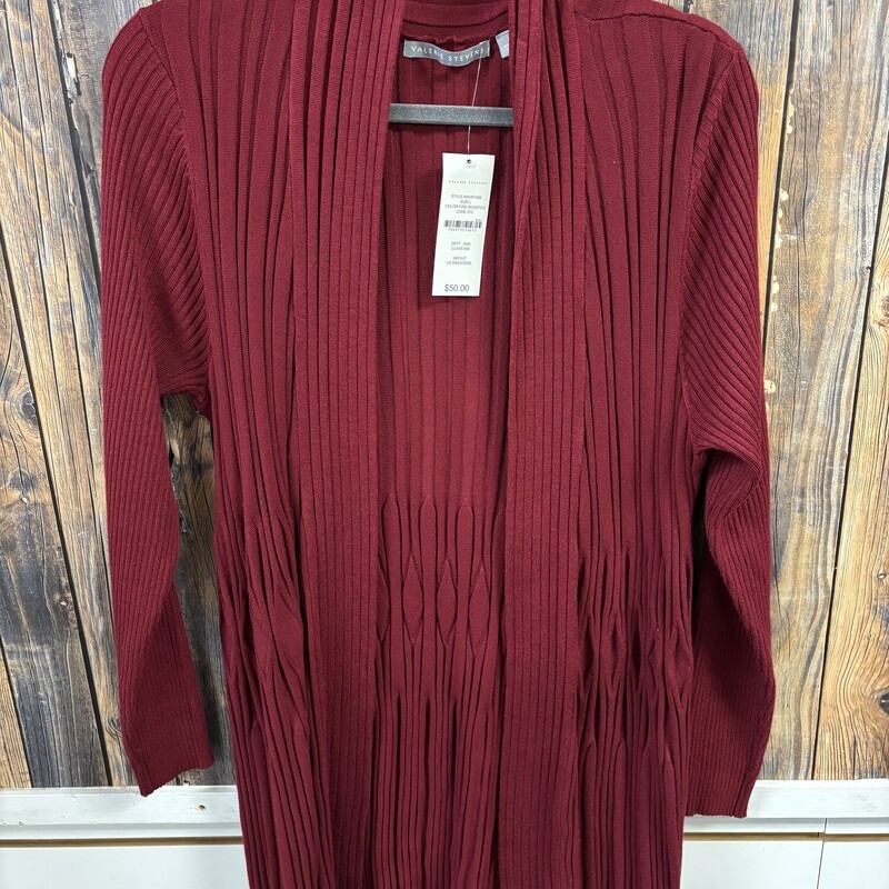 NWT Solid Red Cardigan, Size: Large