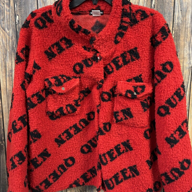 NWT Red Fuzzy Queen Shack, Size: XL