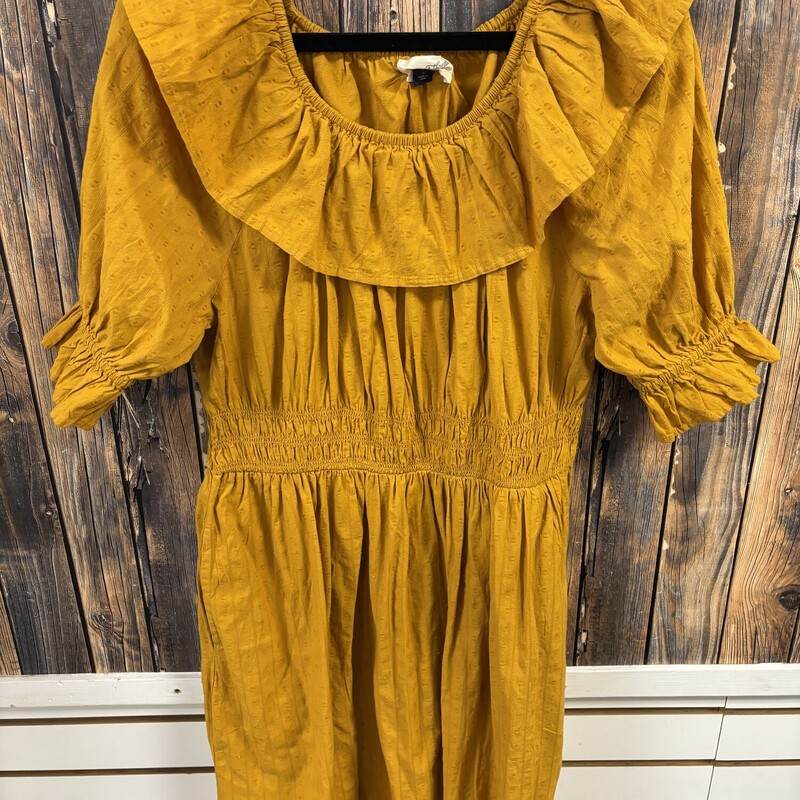 Yellow Gold Long Dress, Size: S