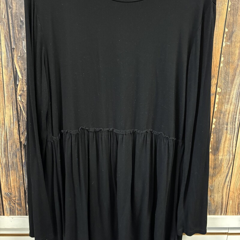 Black Flowy Shirt, Size: Large