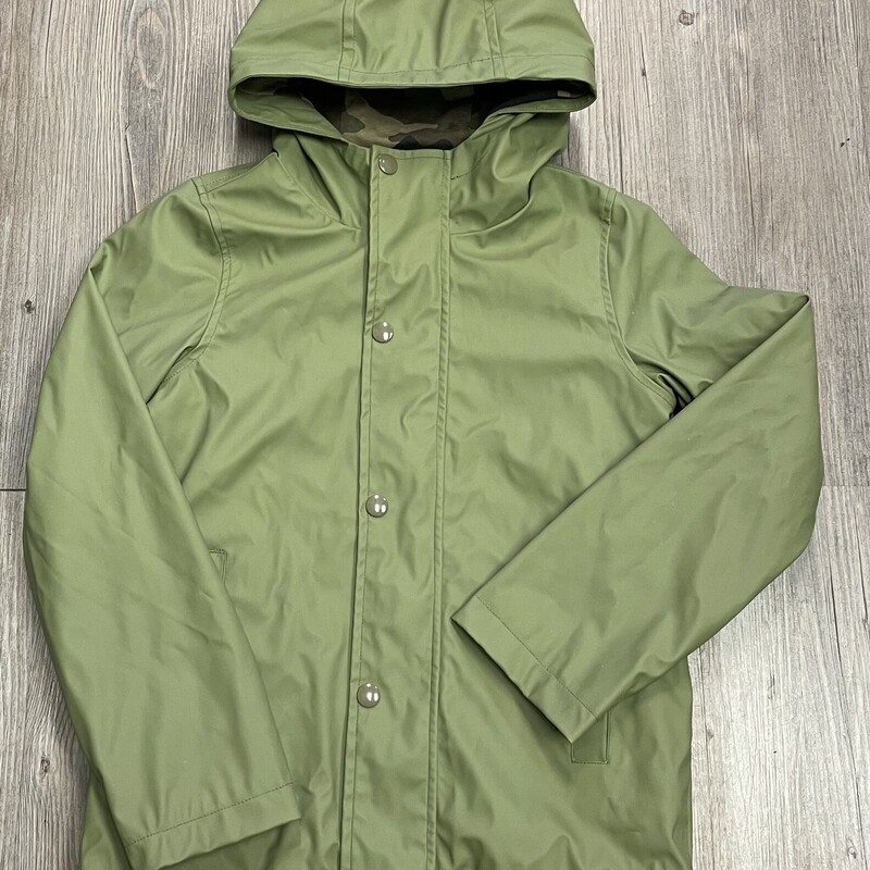 Joe Fresh Lined Rain Jacket, Olive, Size: 7-8Y