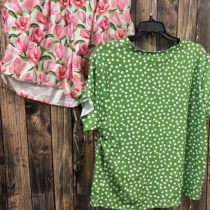 Green Polka Dot Pj New, Size: Xl