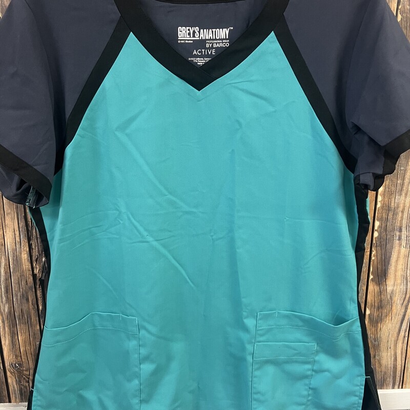 Grey Anatomy Scrub Shirt, Size: Large