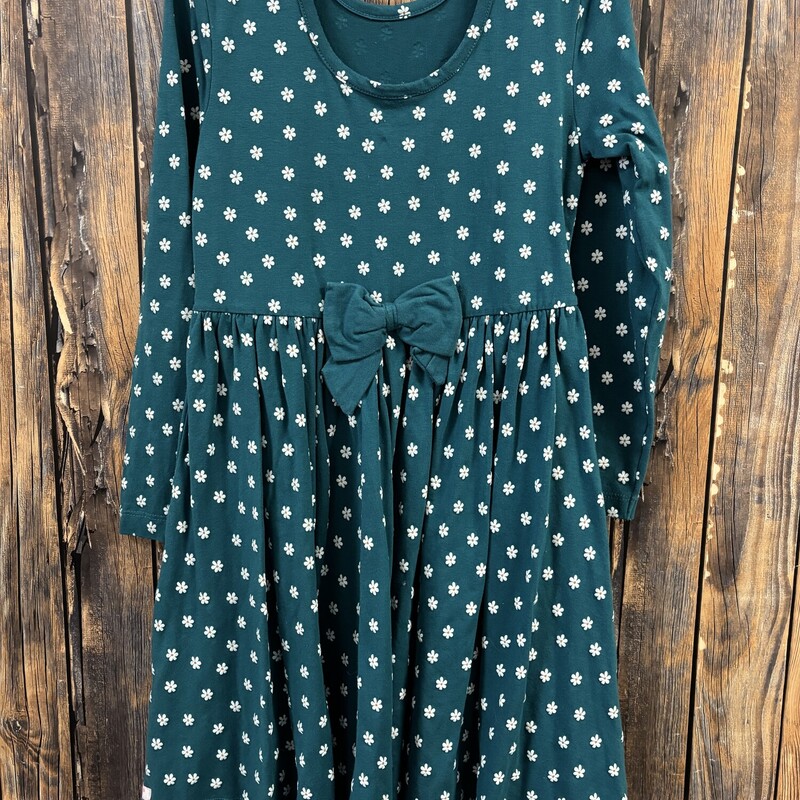 Teal Flower Dress, Size: 7, Ruffle Butts