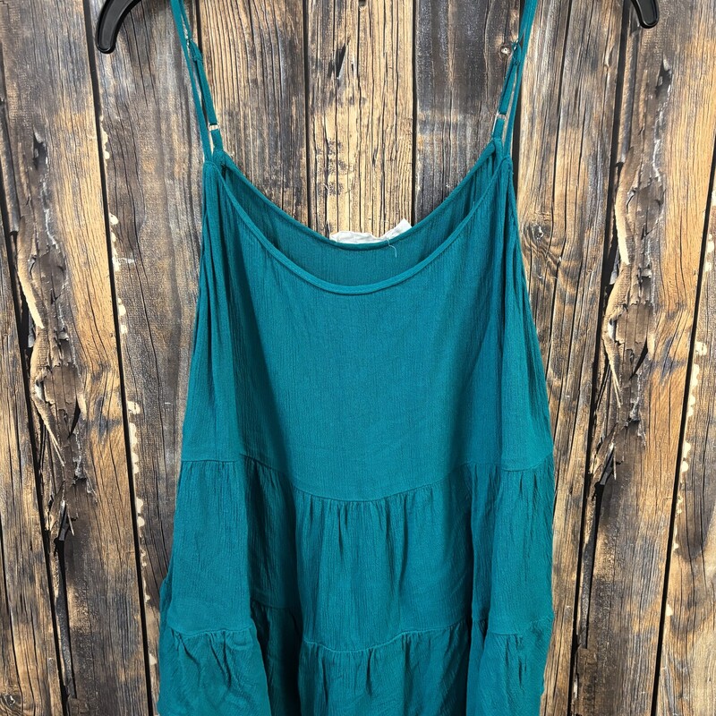 Teal Lush Tank Top, Size: M