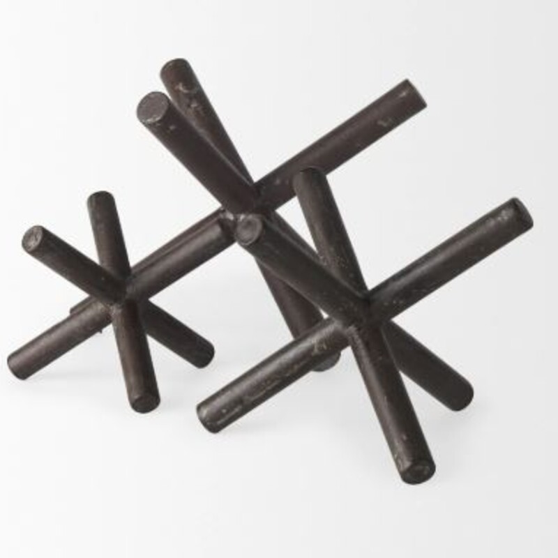 Mercana Small Asterisk Decor<br />
Brown Size: 6 x 4.5H<br />
Retails: $28<br />
2 larger ones sold separately