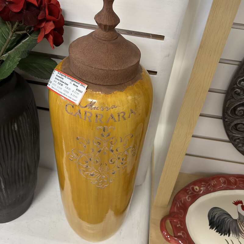 Carrara Yellow Vase