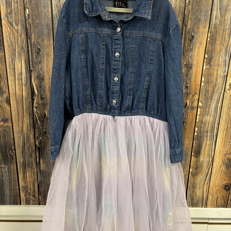 Denim Top Tutu Dress, Size: 14/16