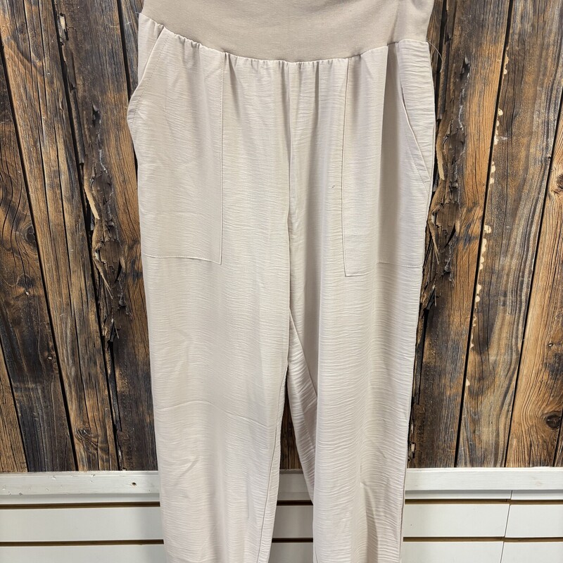 Beige Flowy Pants, Size: S