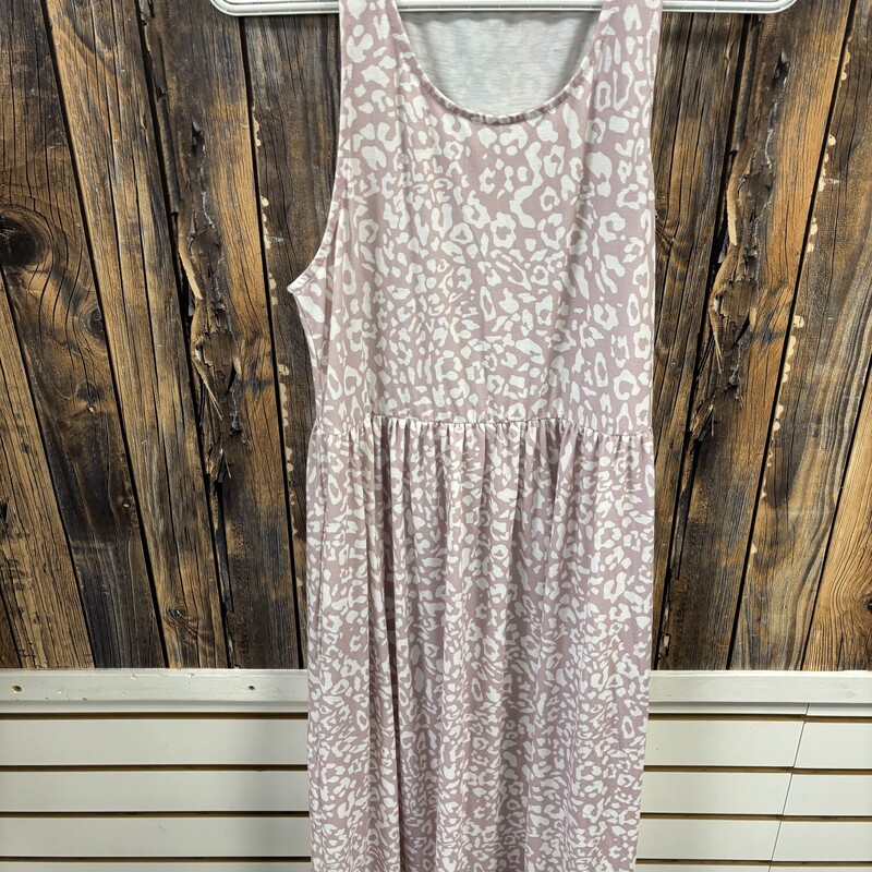 Pink Animal Print Dress, Size: L