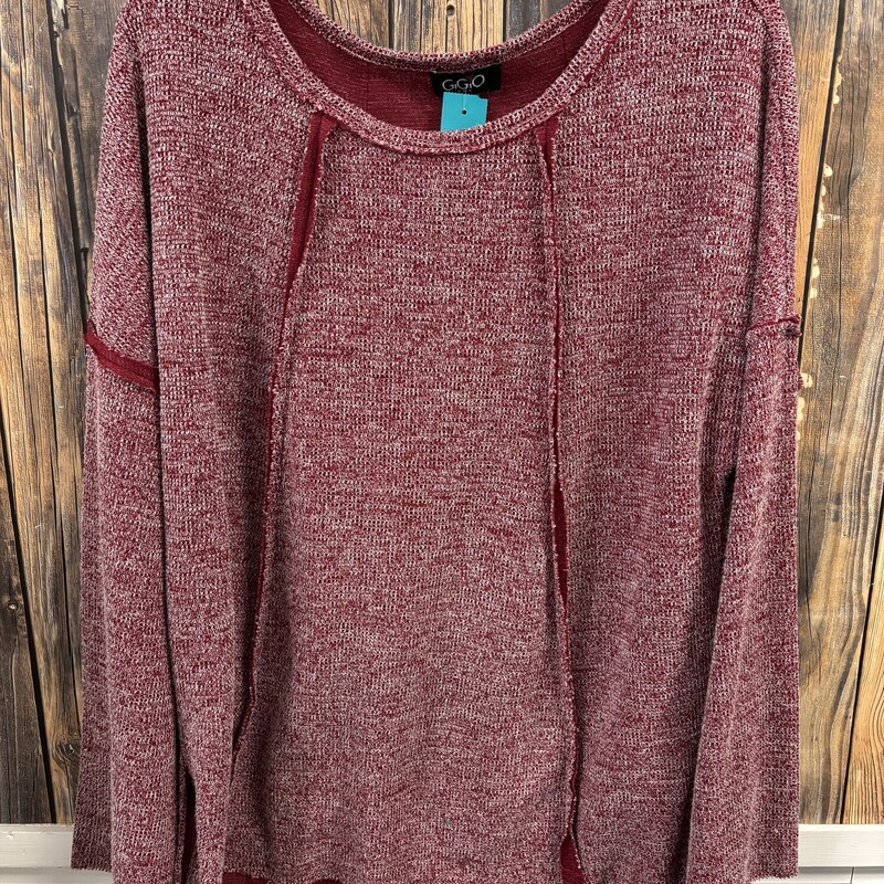 Red White Sweatshirt, Size: L