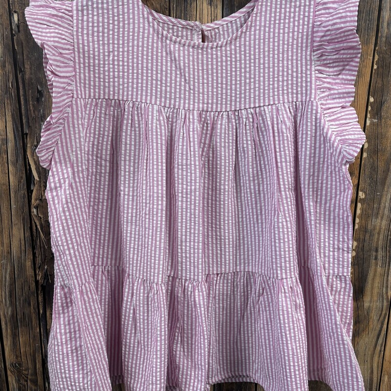 Pink Ruffled Top, Size: Large