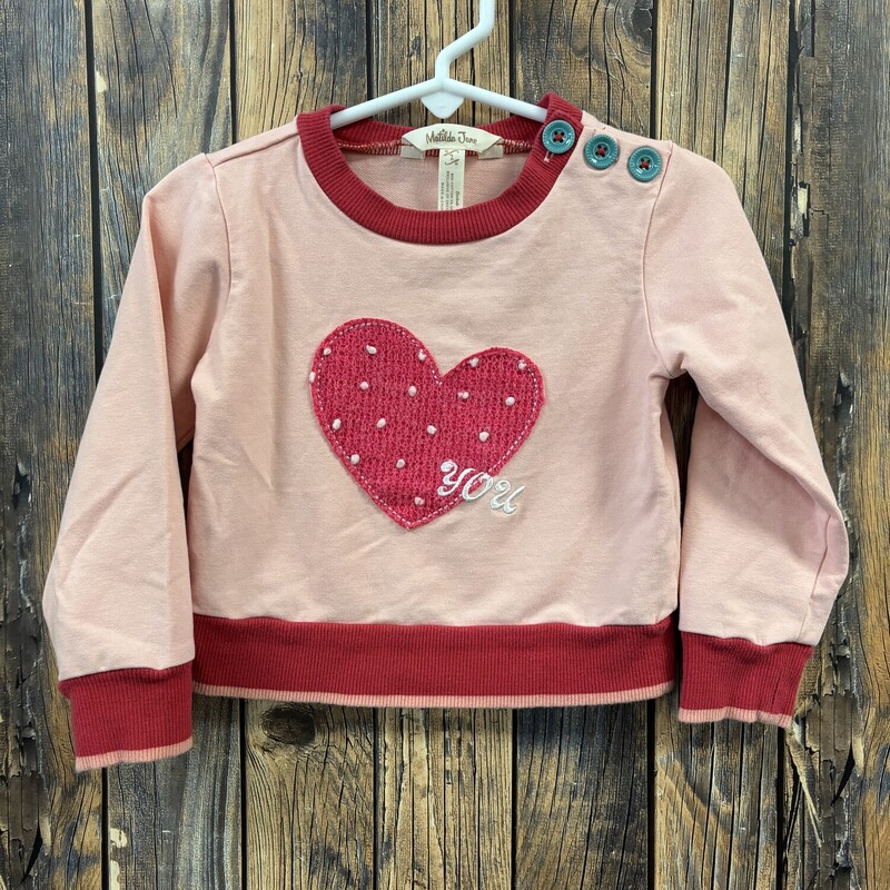 Matilda Jane Heart Shirt, Size: 2