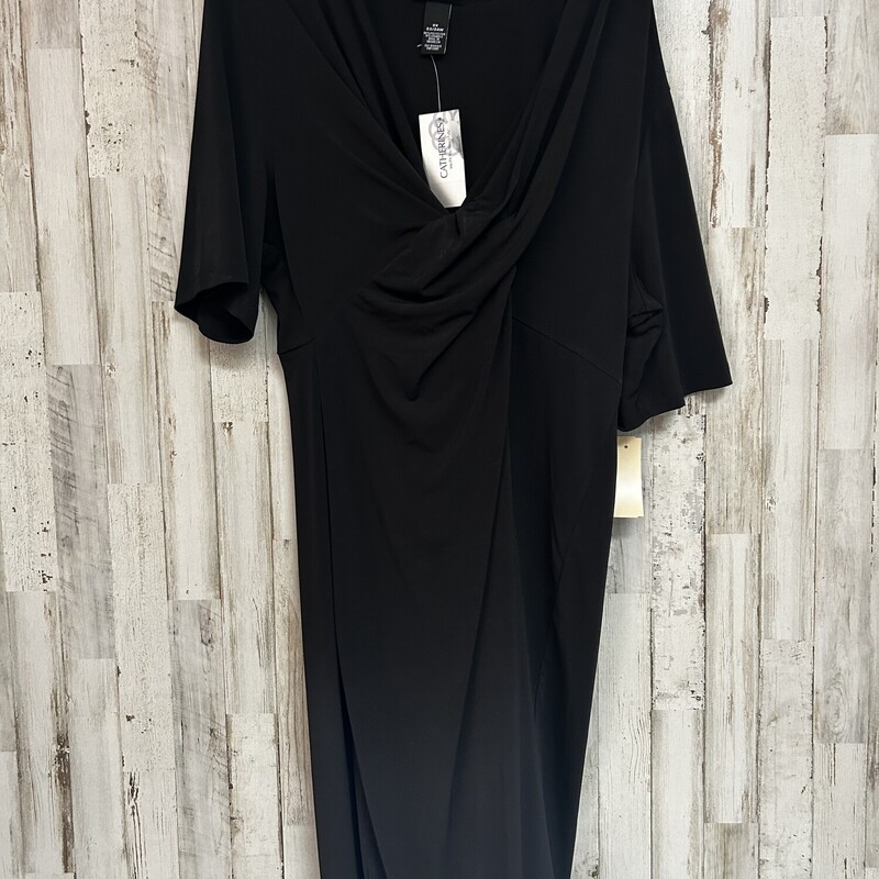 2X New Black Long Dress