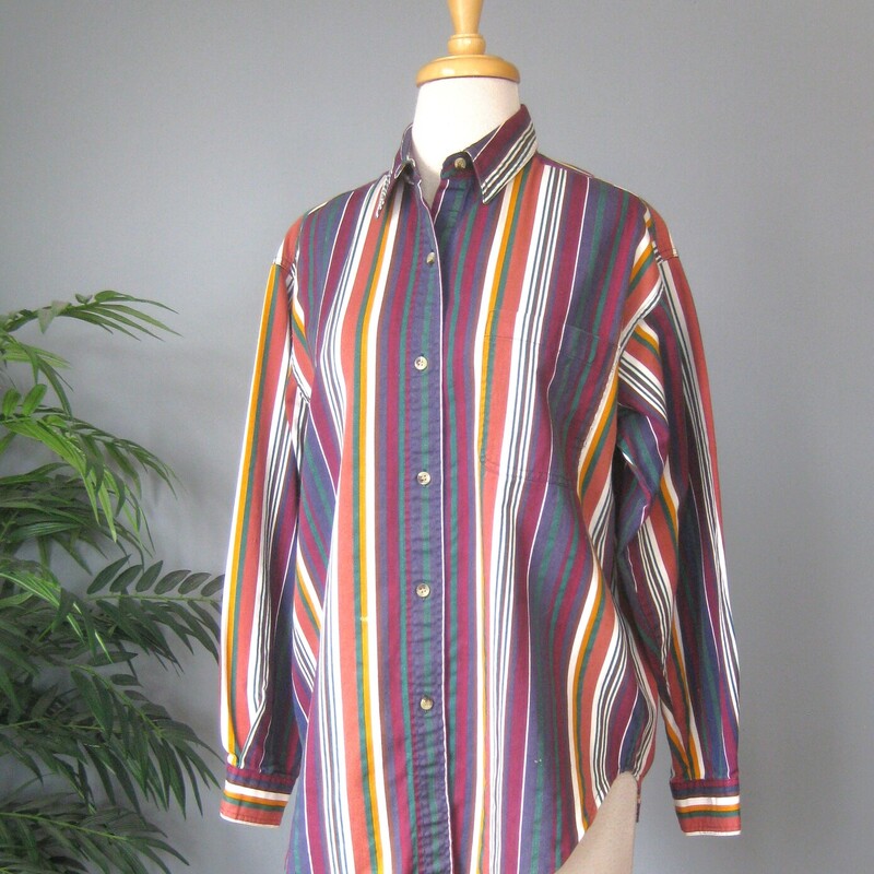 Vtg Striped Buttondown