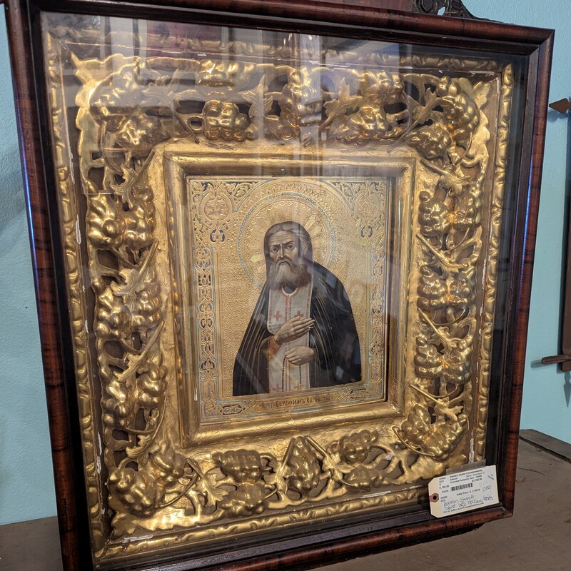 Venerable Seraphim Saint Cabinet, Sarov,  Icon/Russian Church Late 1700 early 1800s
28w 34h 7d
OBO