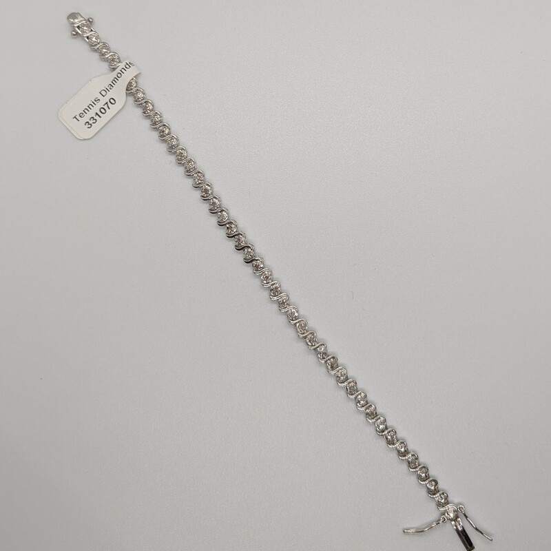 Tennis Diamonds/sterling, 7in length