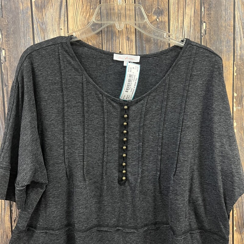 Dark Gray Crop Top, Size: Large