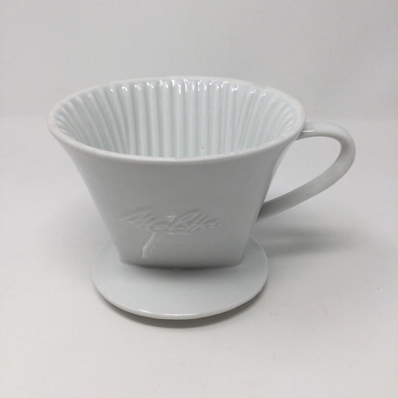 Ceramic Coffee Filter Holder,
White,
Size: 4 X 5 In