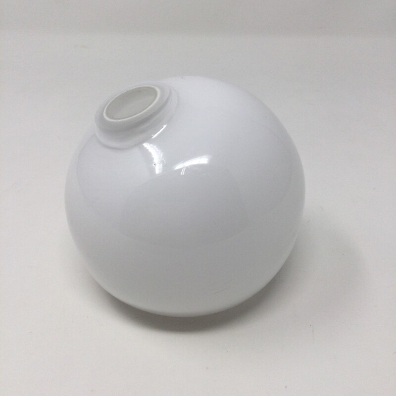 Globe Shaped Milk Vase,
White,
Size: 3.5 X 4 In