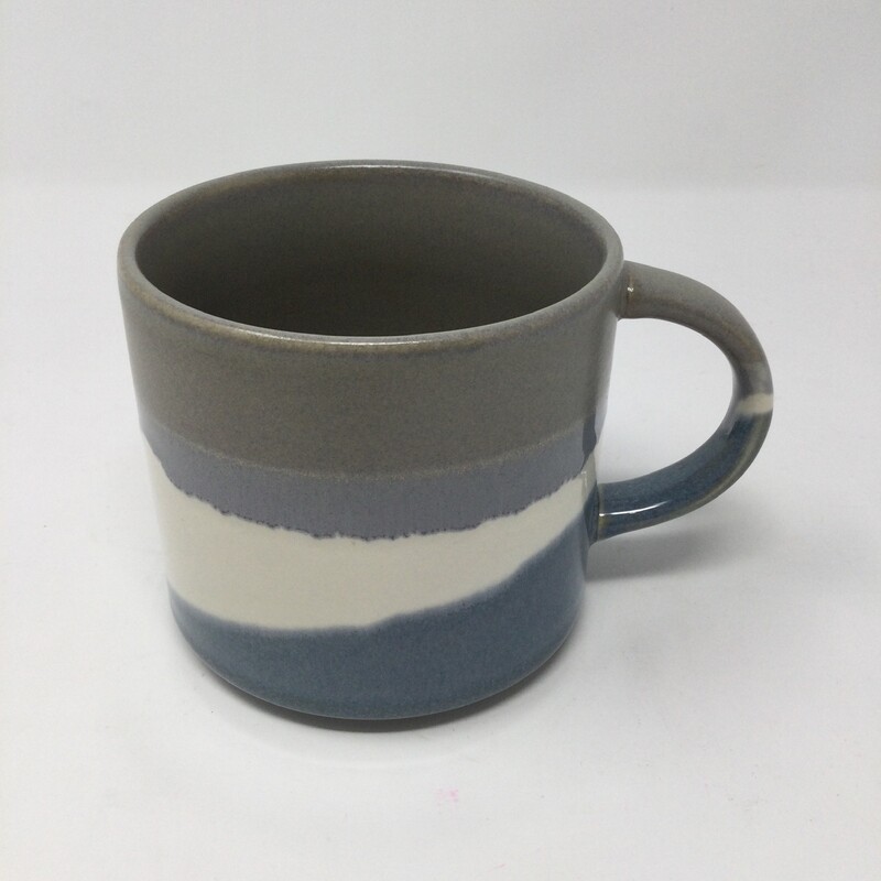 Indigo Mug,
Blue/Grey/White,
Size: 3.5 X 3.5 In