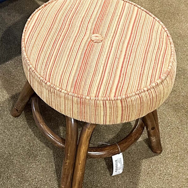 Striped Bamboo Stool