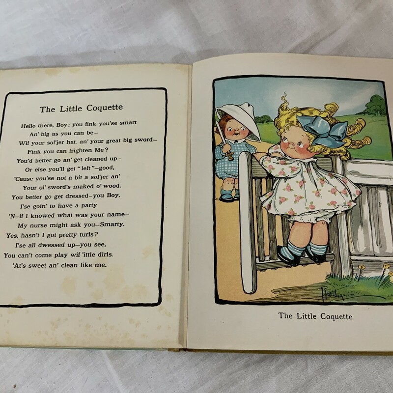 Kiddie Rhymes Book.  Used for coloring